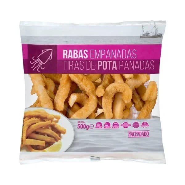 Rabas empanadas Hacendado ultracongeladas - 0.5 kg - Imagen del producto en Findit