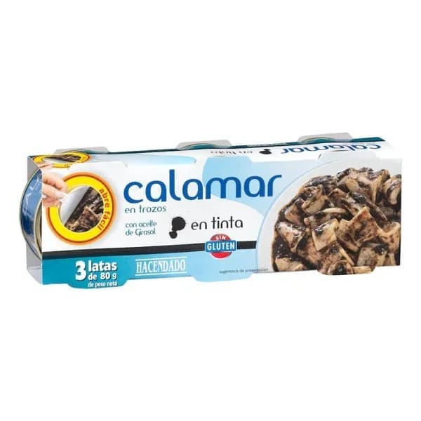 Calamar en tinta Hacendado - 0.18 kg - Imagen del producto en Findit