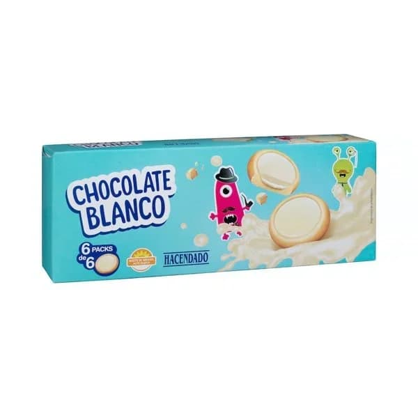 Galletas con chocolate blanco Hacendado - 0.24 kg - Imagen del producto en Findit
