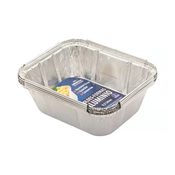Molde de Aluminio Rectangular 0 5L Alibérico - 5 ud - Imagen del producto en Findit