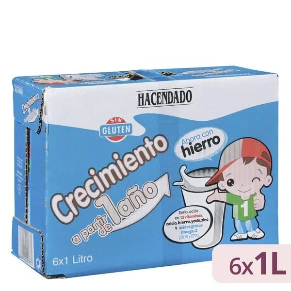 Preparado lácteo crecimiento Hacendado +1 año - 6 l - Imagen del producto en Findit