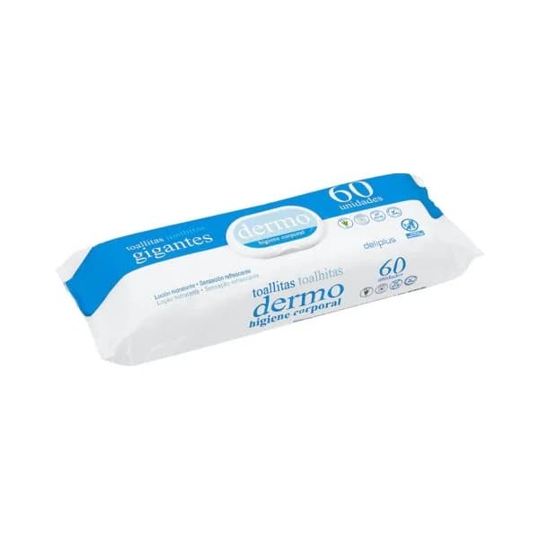 Toallitas Dermo higiene corporal Deliplus tamaño gigantes - 59.29 ud - Imagen del producto en Findit
