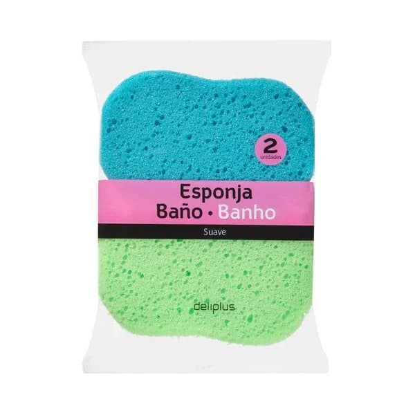 Esponja de baño suave Deliplus - 2 ud - Imagen del producto en Findit