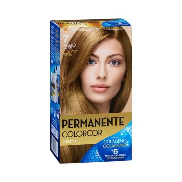 Coloración permanente 7 rubio medio Deliplus - 1 ud - Imagen del producto en Findit