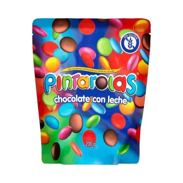 Disquitos Pintarolas de chocolate con leche coloreados - 0.2 kg - Imagen del producto en Findit
