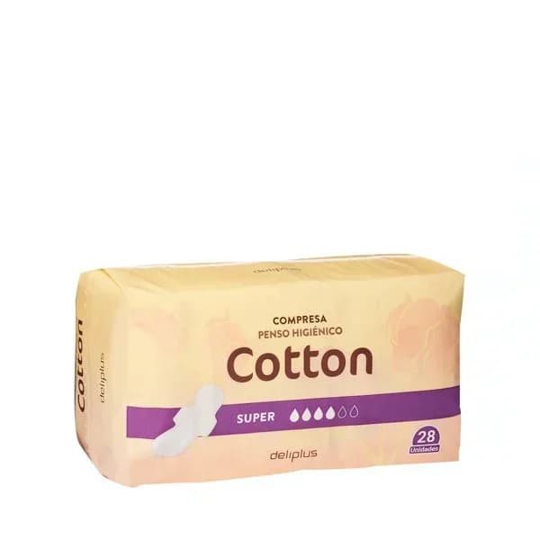 Compresa con alas super Deliplus Cotton - 27.87 ud - Imagen del producto en Findit