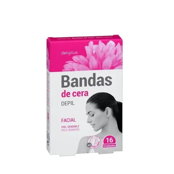 Bandas de cera facial Deliplus piel sensible - 15.87 ud - Imagen del producto en Findit