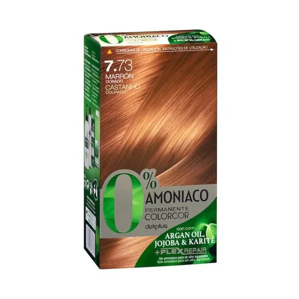 Coloración permanente 7.73 marrón dorado Deliplus 0% amoníaco - 1 ud - Imagen del producto en Findit