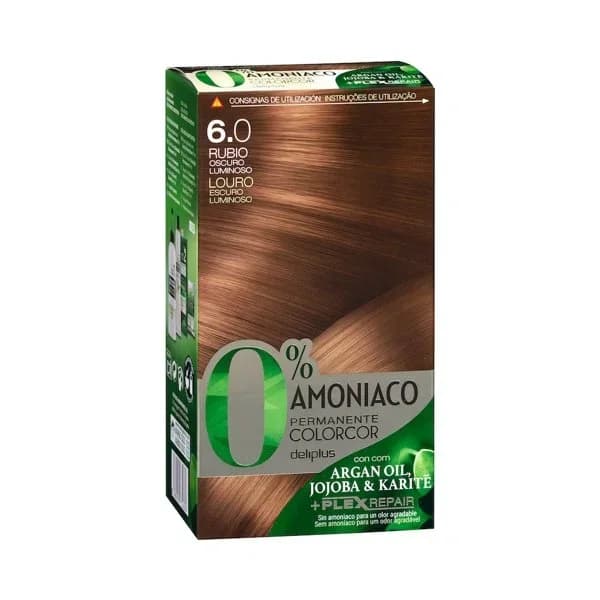 Coloración permanente 6.0 rubio oscuro luminoso Deliplus 0% amoníaco - 1 ud - Imagen del producto en Findit