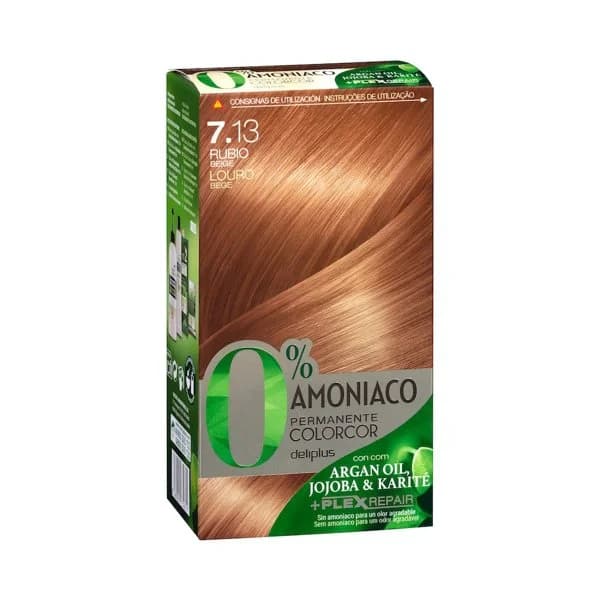 Coloración permanente 7.13 rubio beige Deliplus 0% amoníaco - 1 ud - Imagen del producto en Findit