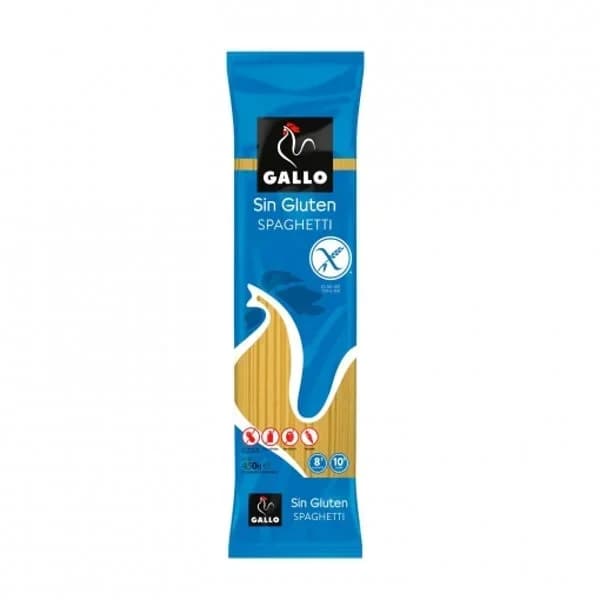 Spaghetti sin gluten GALLO, paquete 450 g - 0.45 kg - Imagen del producto en Findit