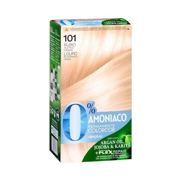 Coloración permanente 101 rubio platino ceniza Deliplus 0% amoníaco - 1 ud - Imagen del producto en Findit