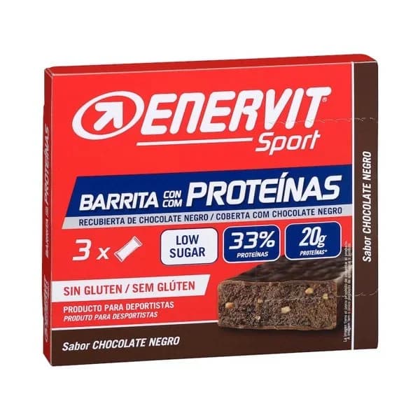 Barrita con proteínas Enervit Sport sabor chocolate negro - 0.18 kg - Imagen del producto en Findit