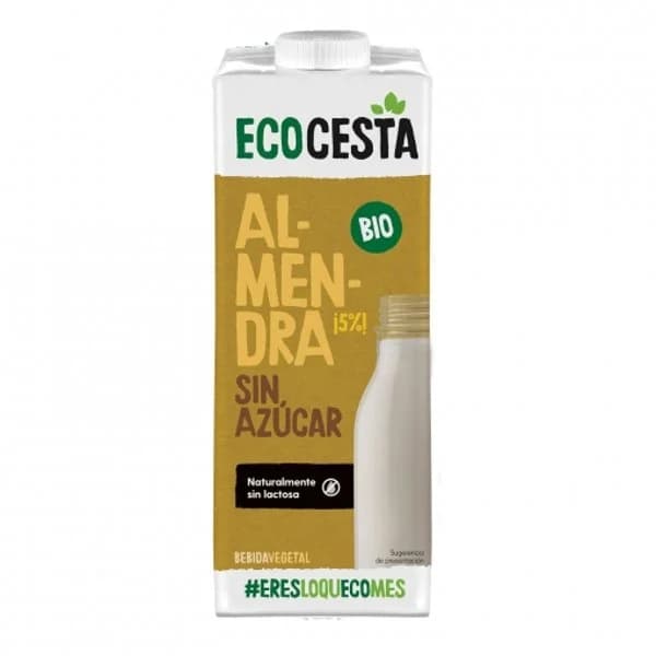 Bebida vegetal de almendra sin azúcar ECOCESTA, brik 1 litro - 1 l - Imagen del producto en Findit