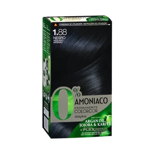 Coloración permanente 1.88 negro azulado intenso Deliplus 0% amoníaco - 1 ud - Imagen del producto en Findit
