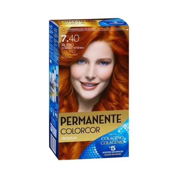 Coloración permanente 7.40 rubio cobrizo intenso Deliplus - 1 ud - Imagen del producto en Findit