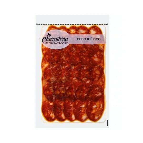 Chorizo de cebo ibérico cortado a máquina - 0.11 kg - Imagen del producto en Findit