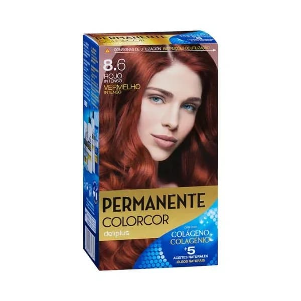 Coloración permanente 8.6 rojo intenso Deliplus - 1 ud - Imagen del producto en Findit
