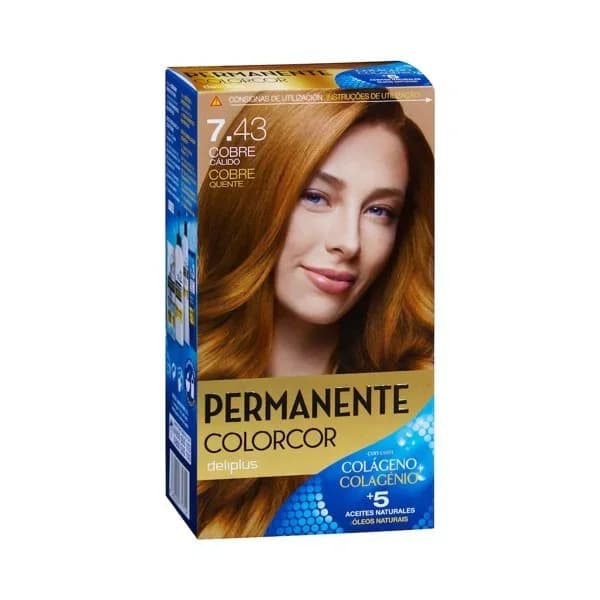 Coloración permanente 7.43 cobre cálido Deliplus - 1 ud - Imagen del producto en Findit