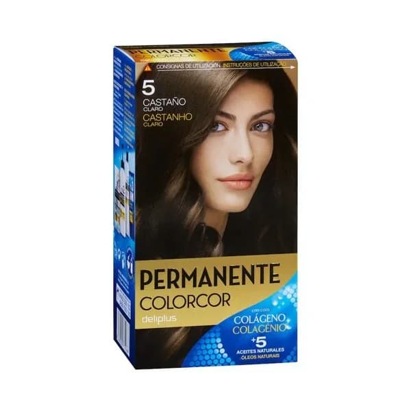 Coloración permanente 5 castaño claro Deliplus - 1 ud - Imagen del producto en Findit