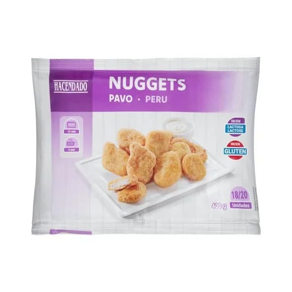 Nuggets de pavo Hacendado ultracongelados - 0.4 kg - Imagen del producto en Findit
