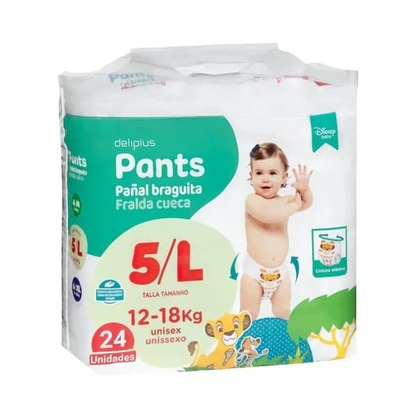 Pañal bebé braguita talla L de 12-18 kg Deliplus - 23.96 ud - Imagen del producto en Findit