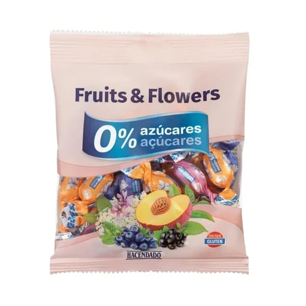 Caramelos Fruits & Flowers Hacendado 0% azúcares - 0.09 kg - Imagen del producto en Findit
