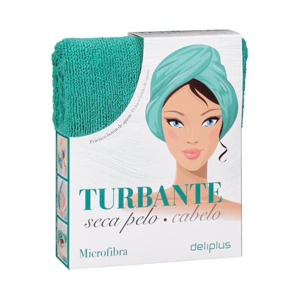 Toalla turbante seca pelo microfibra Deliplus - 1 ud - Imagen del producto en Findit