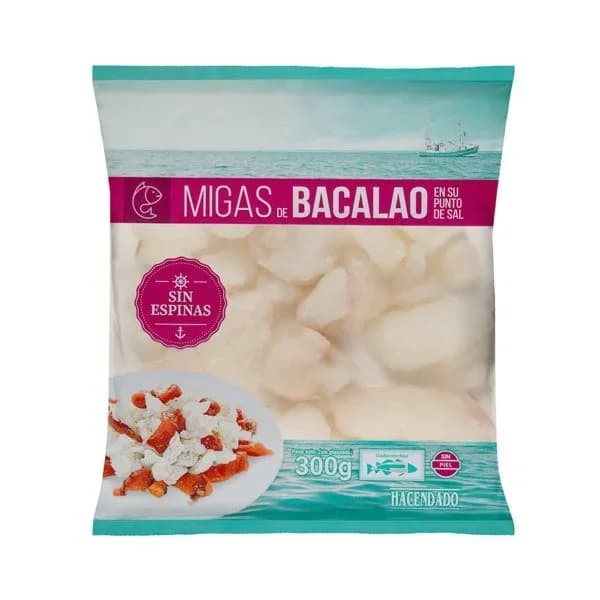 Migas de bacalao sin piel MareDeus ultracongeladas - 0.3 kg - Imagen del producto en Findit