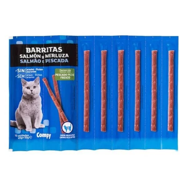 Snack gato barritas Compy de salmón y trucha - 0.05 kg - Imagen del producto en Findit