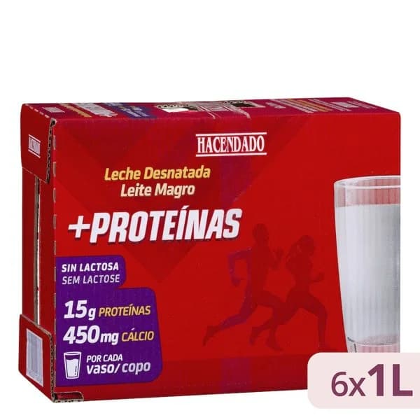 Leche +Proteínas desnatada Hacendado - 6 l - Imagen del producto en Findit