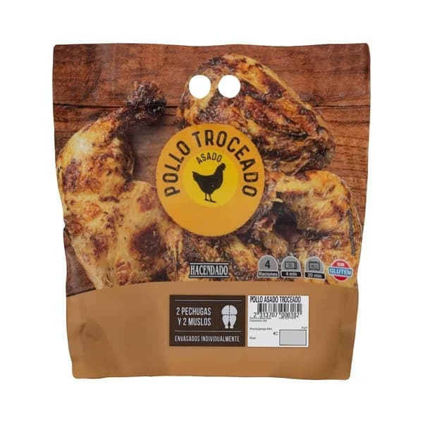 Pollo asado troceado Hacendado - 1.24 kg - Imagen del producto en Findit