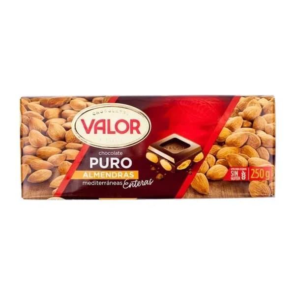 Chocolate Puro con Almendras Tableta 250G - 0.25 kg - Imagen del producto en Findit