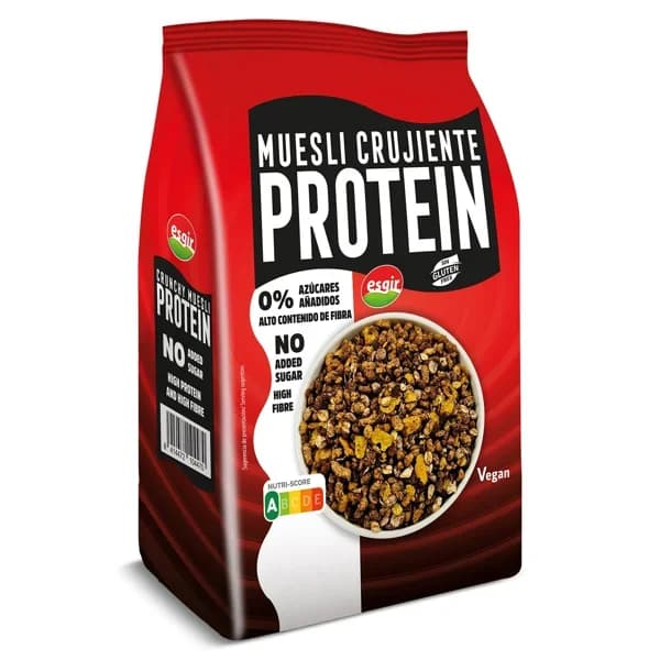 Muesli crujiente alto en proteínas sin gluten Esgir bolsa 300 g - 0.3 kg - Imagen del producto en Findit