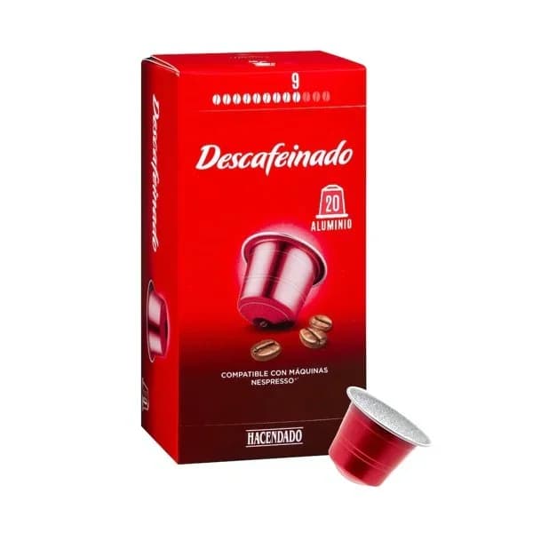 Café en cápsula descafeinado Hacendado - 19.95 ud - Imagen del producto en Findit