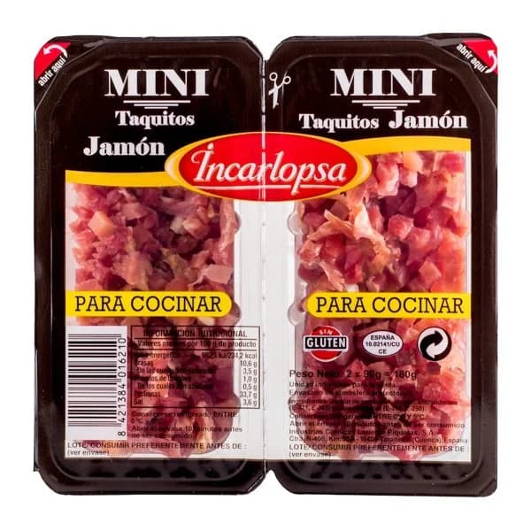 Mini taquitos de jamón Incarlopsa - 0.18 kg - Imagen del producto en Findit