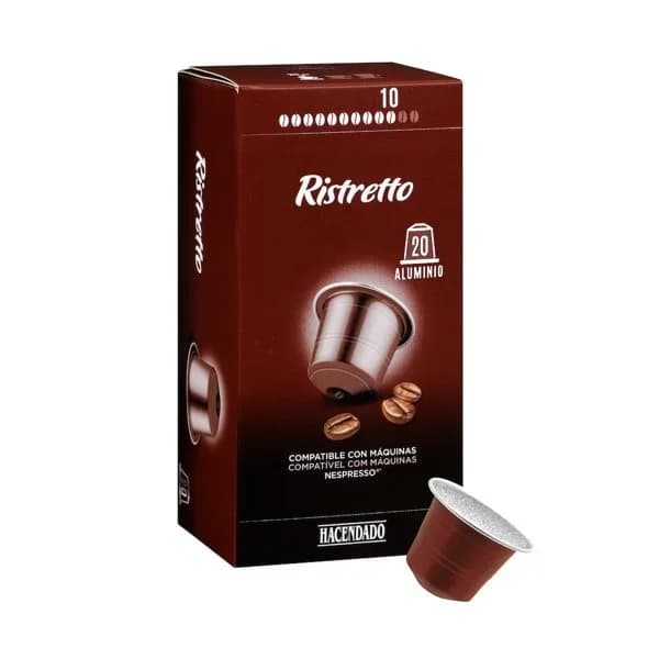 Café en cápsula ristretto Hacendado - 20 ud - Imagen del producto en Findit