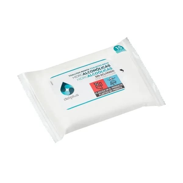 Toallitas de manos hidroalcohólicas Deliplus 75% Alcohol - 14.93 ud - Imagen del producto en Findit