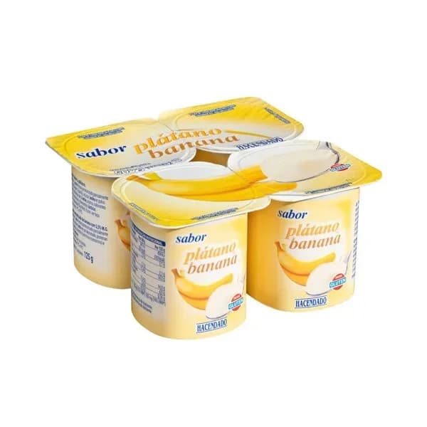 Yogur sabor plátano Hacendado - 1 ud - Imagen del producto en Findit