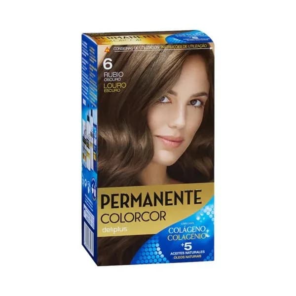 Coloración permanente 6 rubio oscuro Deliplus - 1 ud - Imagen del producto en Findit