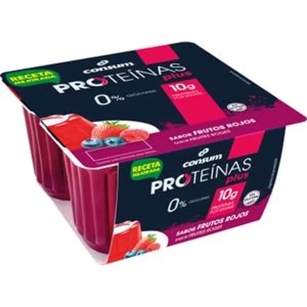 Gelatina 0% 10g Proteína Sabor Frutos Rojos - 0.4 kg - Imagen del producto en Findit