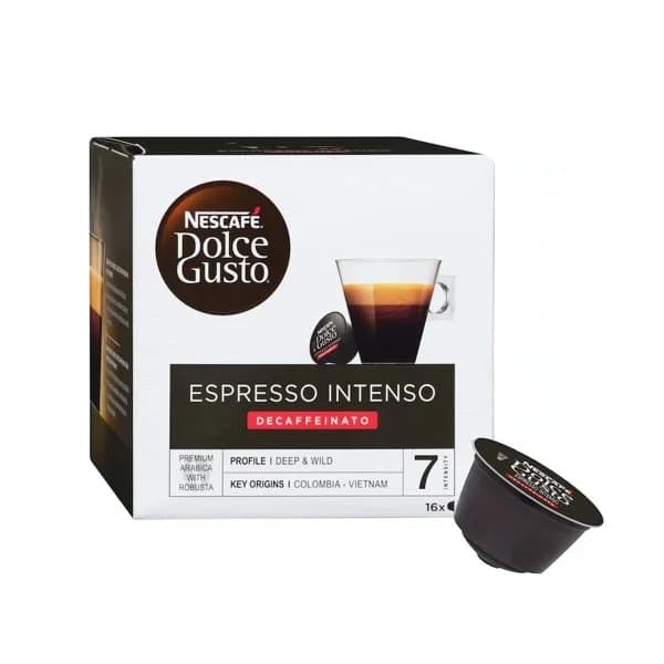 Café en cápsulas espresso intenso descafeinado Nescafé Dolce Gusto caja 16 unidades - 15.97 ud - Imagen del producto en Findit