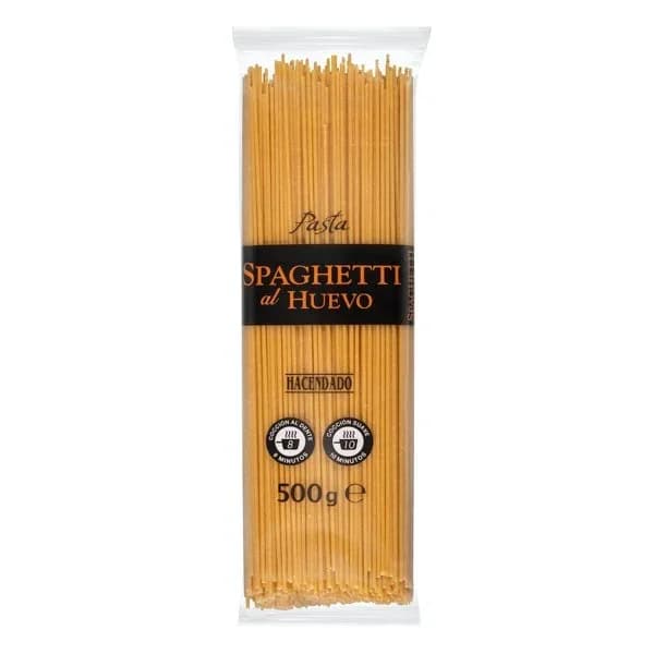 Spaghetti al huevo Hacendado - 0.5 kg - Imagen del producto en Findit