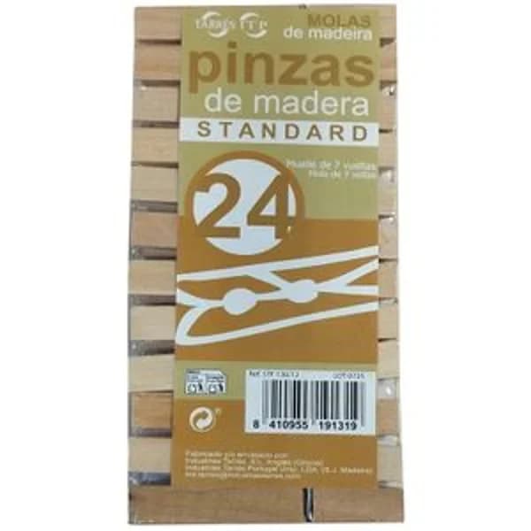 Pinza Madera 24 Unidades - 24.75 ud - Imagen del producto en Findit