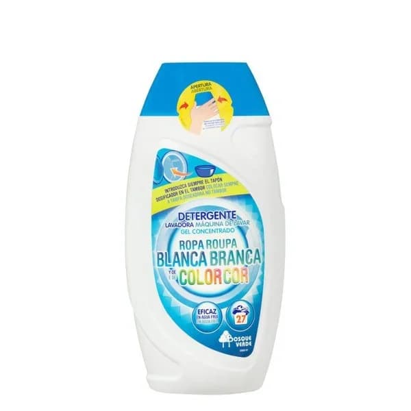 Detergente ropa Blanca y de Color Bosque Verde en gel concentrado - 26.8 ud - Imagen del producto en Findit