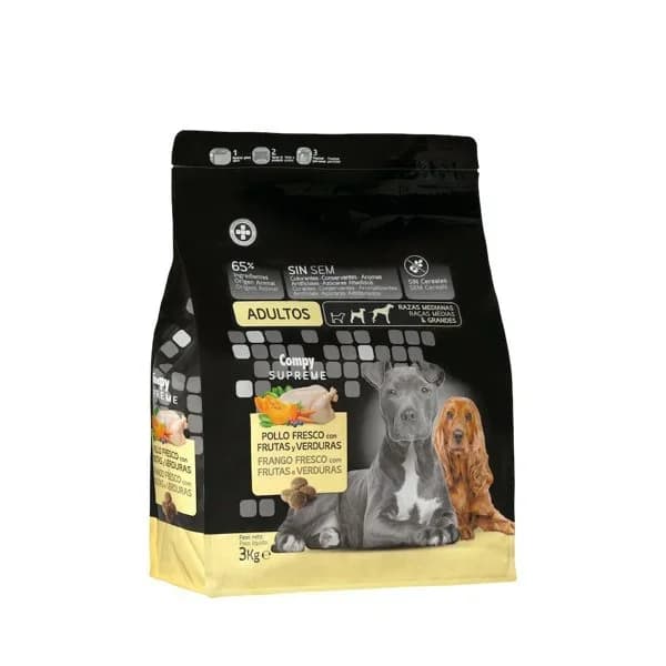 Comida perro adulto Supreme Compy pollo fresco con frutas y verduras - 3 kg - Imagen del producto en Findit
