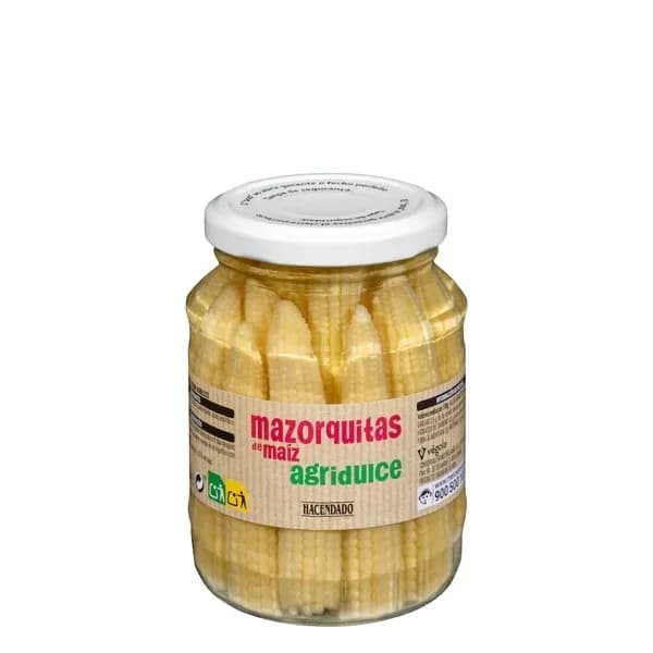 Mazorquitas de maíz agridulce Hacendado - 0.19 kg - Imagen del producto en Findit