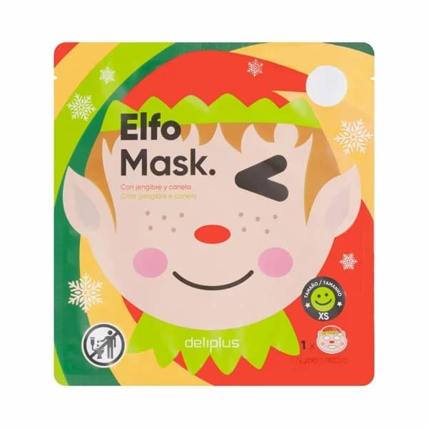 Mascarilla facial Elfo Mask Deliplus con jengibre y canela - 1 ud - Imagen del producto en Findit