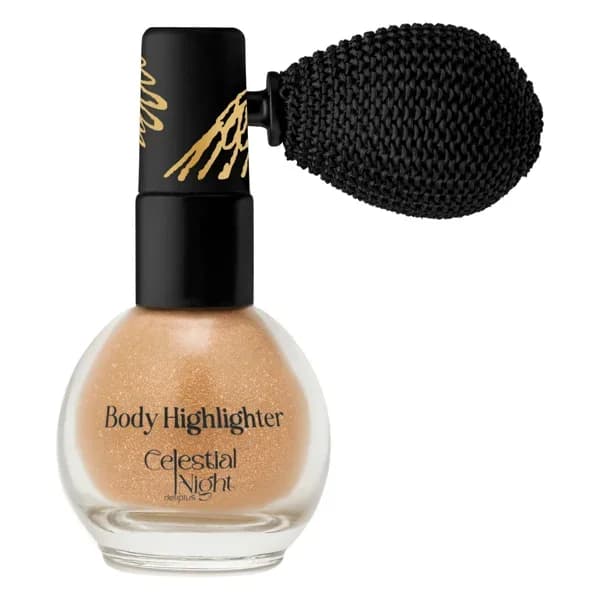 Iluminador en polvo Body Highlighter Celestial Night Deliplus dorado para rostro y cuerpo - 1 ud - Imagen del producto en Findit