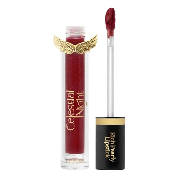 Pintalabios Fluido Lipstick Rich Pearly Celestial Night Deliplus rojo - 1 ud - Imagen del producto en Findit